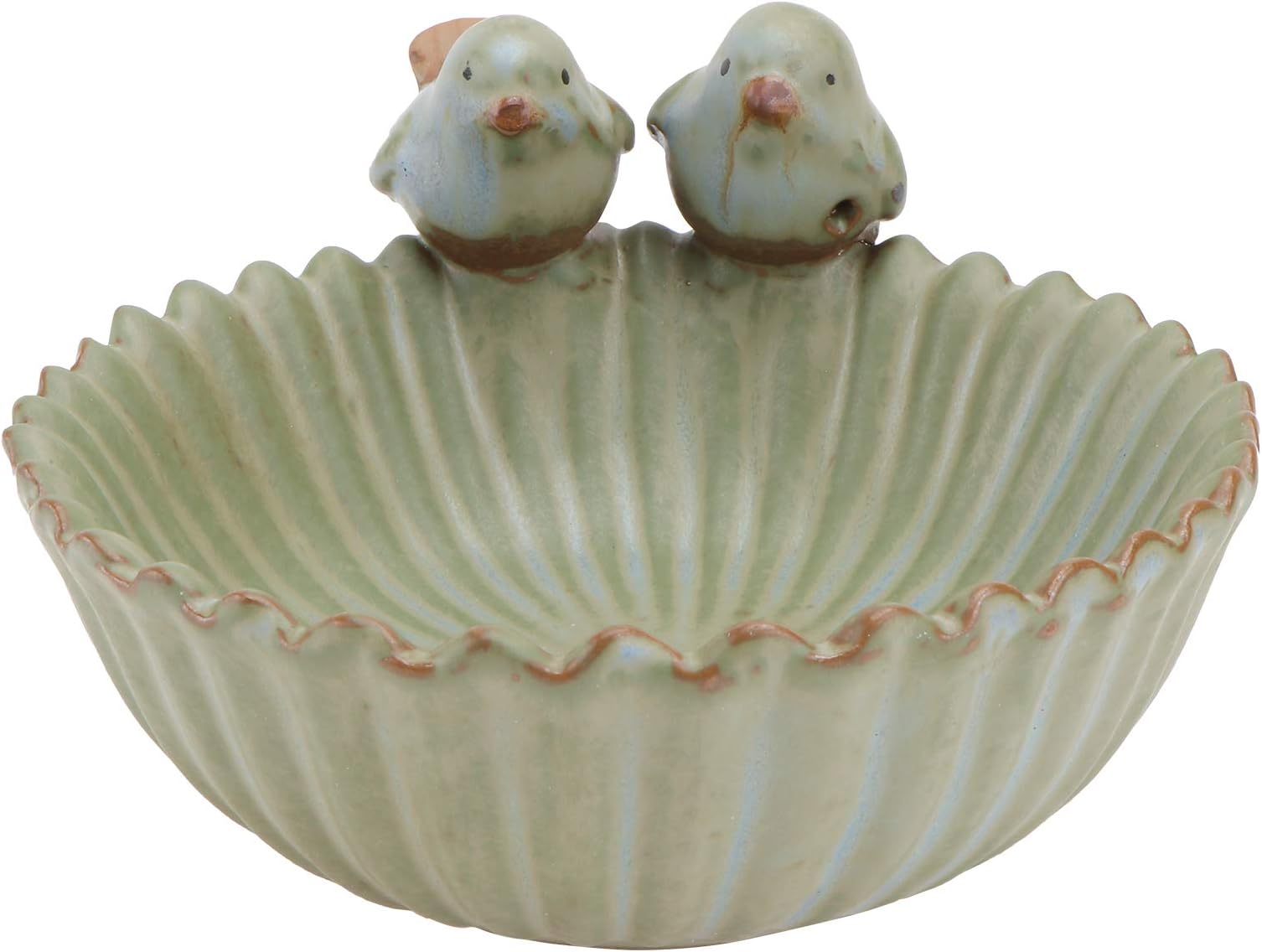 GANAZONO Design Fun Garden Flower Planter Ceramic Pot Planter Birds Shape Succulent Flowerpots Green for Indoor Outdoor