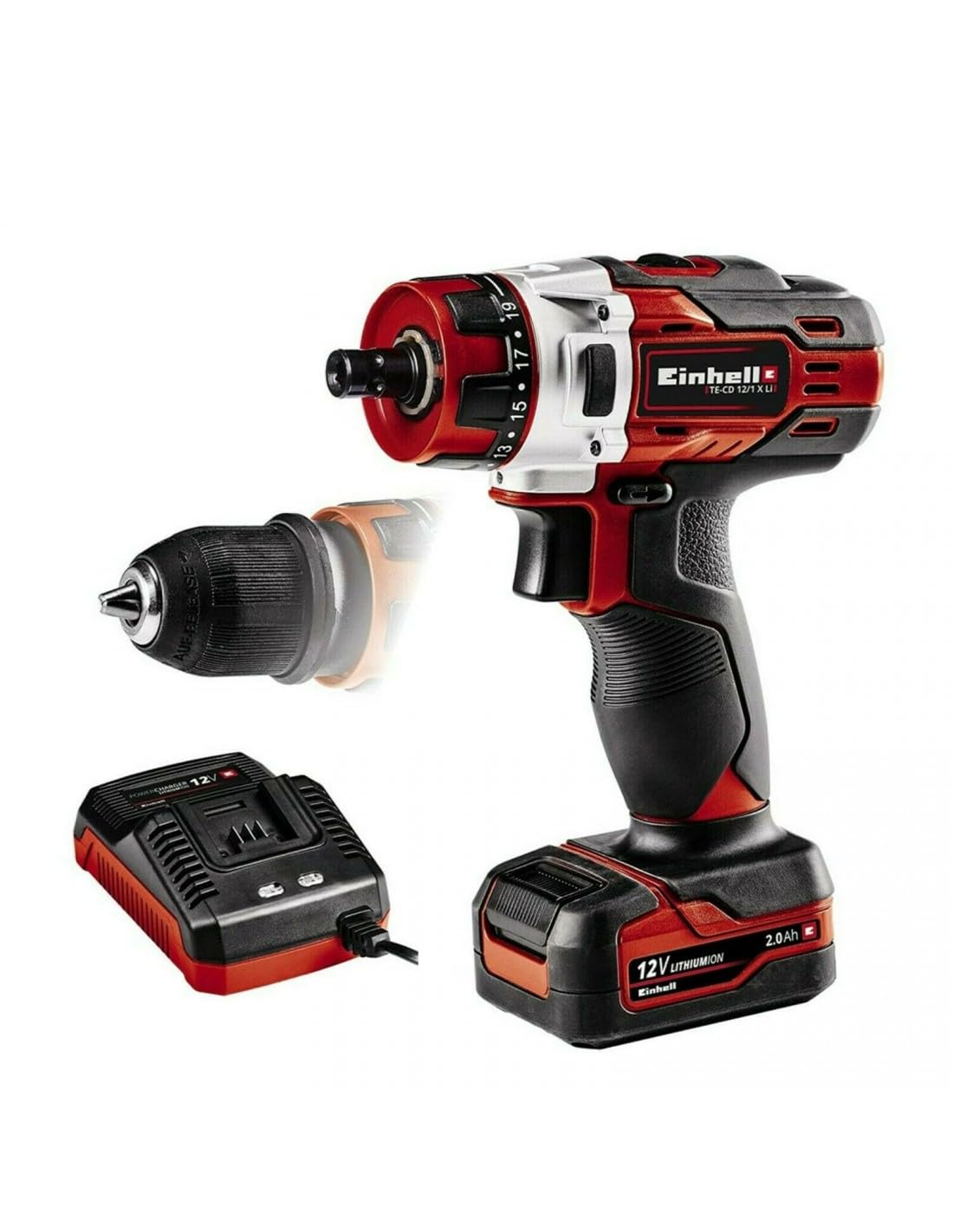Perceuse sans fil Einhell TE-CD 12/1 X-Li avec batterie 2,0 Ah