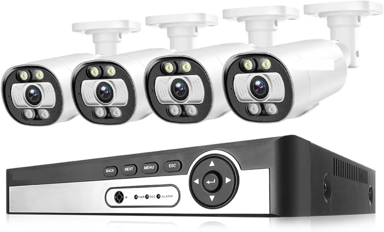 8CH 4K 5MP POE Security AI Camera System Face Detect 8MP CCTV Record Surveillance Protection Kit Color Night Vision NVR(3T(户外运动),A)