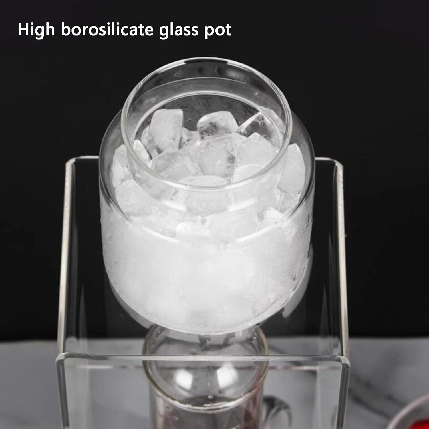 Cold Brew Drip Tower,Ice Coffee Machine w/slow Drip Technology, w/Stainless Steel Filter&Acrylic Stand,Adjustable Water Flow,Makes 3-6 Cups (13.7 * 43cm)