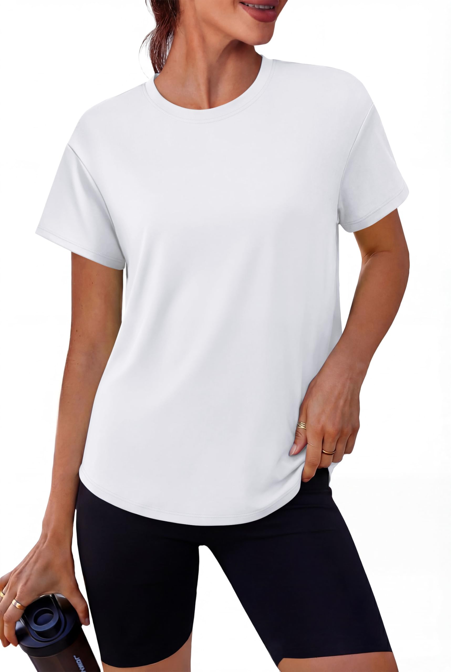 Alaroo Workout Tops for Women Short Sleeve T-Shirts Loose Fit Athletic Fitness Clothing for Gym Running Yoga Summer Tops 2026 — view 11