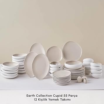 Karaca Earth Collection Cupid 55 Parça 12 Kişilik Yemek Takımı
