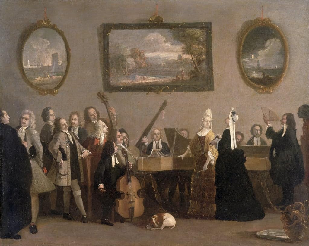 GKAZGQPR Pinturas Famosas Cuadro Lienzo Colorido Lienzo Imagen Ensayo de una ópera de Marco Ricci para la Decoración de la Sala de Estar 60x90cm