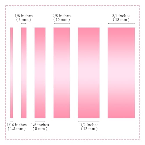 Miniatura 8 de 6 rollos de cinta de línea fina de 116 18 15 25 12 34 pulgadas x 55 yardas cinta adhesiva de pintura de pintura de pintura de automóvil