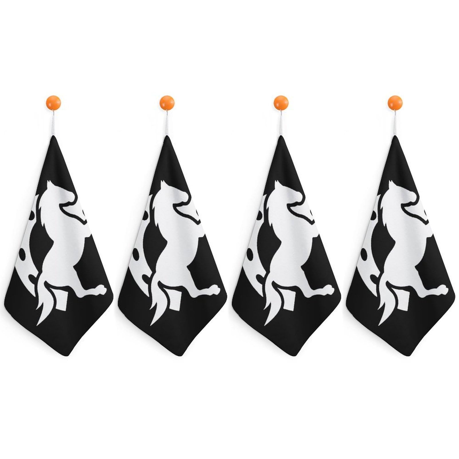 CGSBNGHA Horseshoe Horse Hand Towel Hanging Face Towels Cleaning Cloths Handkerchief for Bathroom Kitchen
