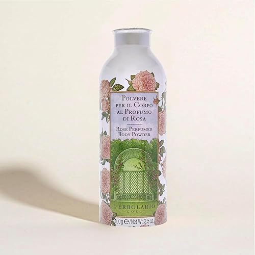 Miniatura 6 de L'Erbolario Polvo corporal perfumado de rosa, aroma floral naturalmente atractivo con rosa, jazmín y almizcle blanco, sin siliconas, parabenos o