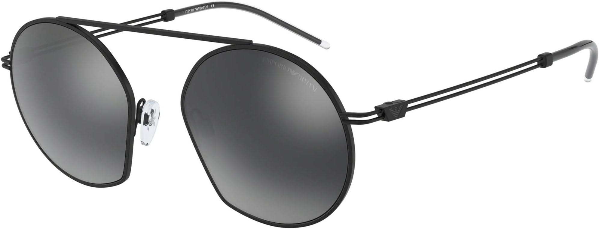 Armani EA2078 Sunglasses 30016G-50 -, Light Grey Mirror Black EA2078-30016G-50