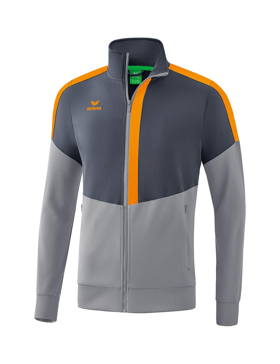 Erima Squad Trainings Jacket - Slate Grey/Monument Grey/New Orange, 152