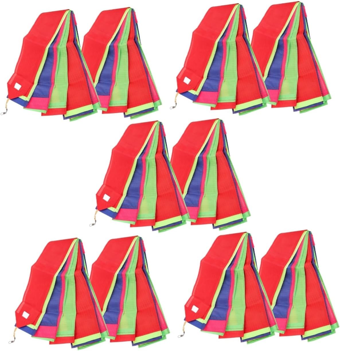 VICASKY 10pcs Colorful Kite Tail Ribbons for Outdoor Fun Kite Accessories Easy Installation for Boys and Girls Games and Decorations