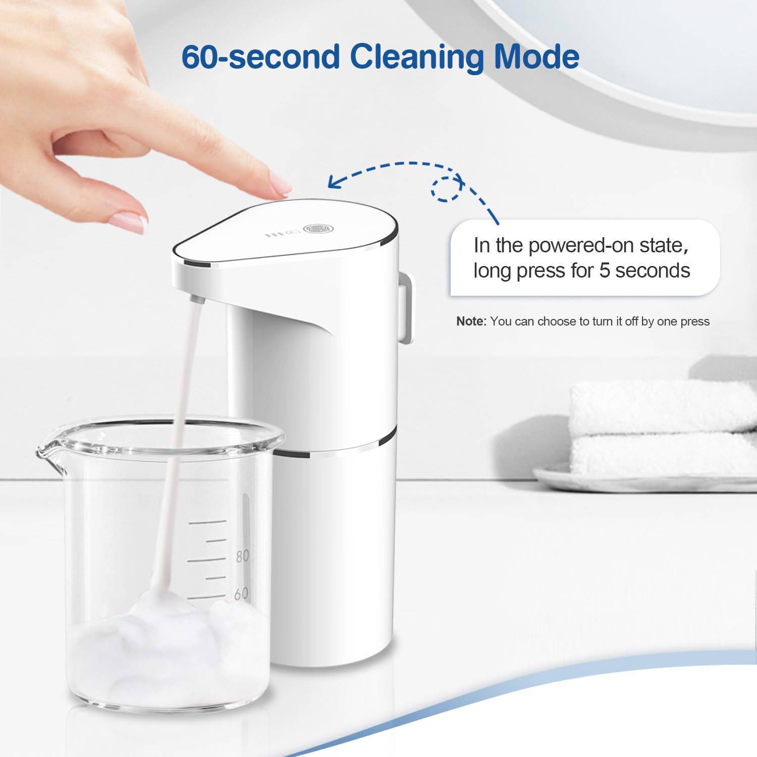 Automatic Soap Dispenser – Touchless Foaming Soap Dispenser 350ml USB Rechargeable Dispenser Electric Wall Mounted 3 Levels Adjustable for Bathroom Kitchen Dish Soap - Image 6