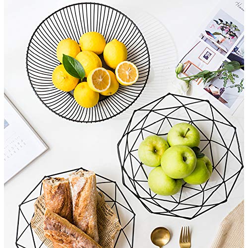 Teetookea Metal Wire Fruit Basket, Creative Minimalist Housewares Metal Iron Fruit Storage Bowls Holder For Kitchen Counter, Home Decor, Table Centerpiece Decorative (Hemisphere) #TOP5