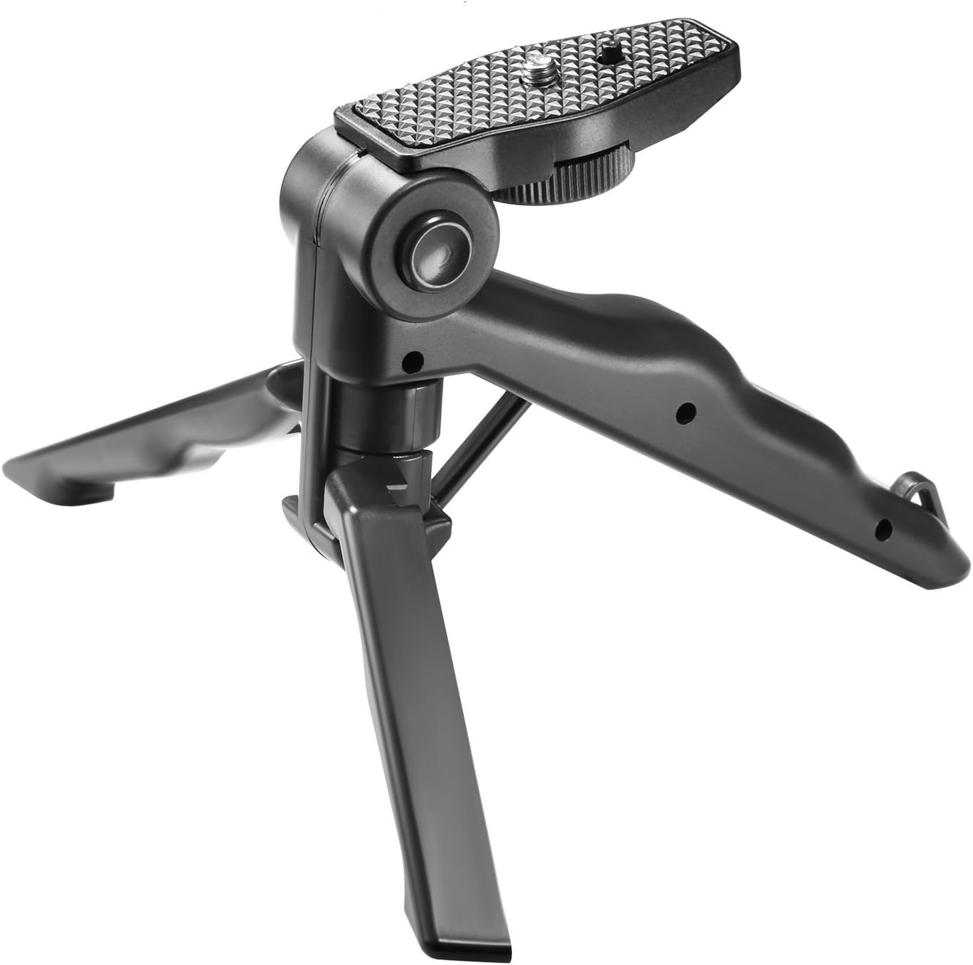 Feelones Mini Tripod Desktop Stand Pistol Grip Stabilizer with 1/4-inch Screw for Nikon, Canon, Sony and Other DSLR Cameras, Audio Recorders, Video Cameras Weighing up to 2.2 pounds/1 kilogram