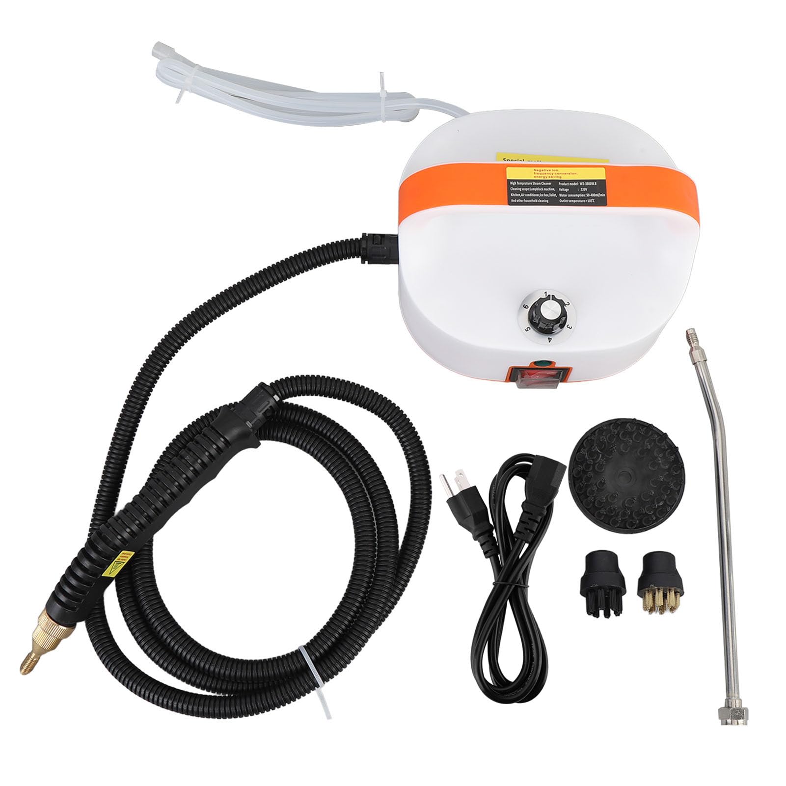 Portable 6 Speed Knob Multipurpose Steam Cleaner, Portable Handheld Steam Cleaner 50 400ML MIN with 105°C High Temp for Kitchen, Air Conditioner, Refrigerator, Bathroom Cleaning