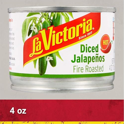 Miniatura 7 de La Victoria Jalapeños picados en cubitos tostados al fuego, 4 onzas (paquete de 24)