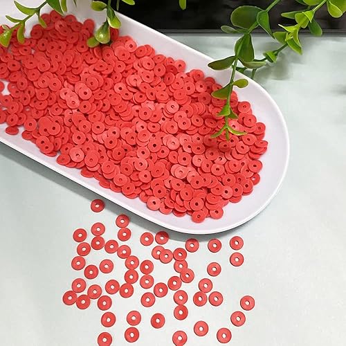Miniatura 2 de Jmassyang 3200 cuentas planas de arcilla Heishi de 0.236 pulgadas (0.236 in), cuentas espaciadoras redondas de polímero, espaciadoras sueltas para