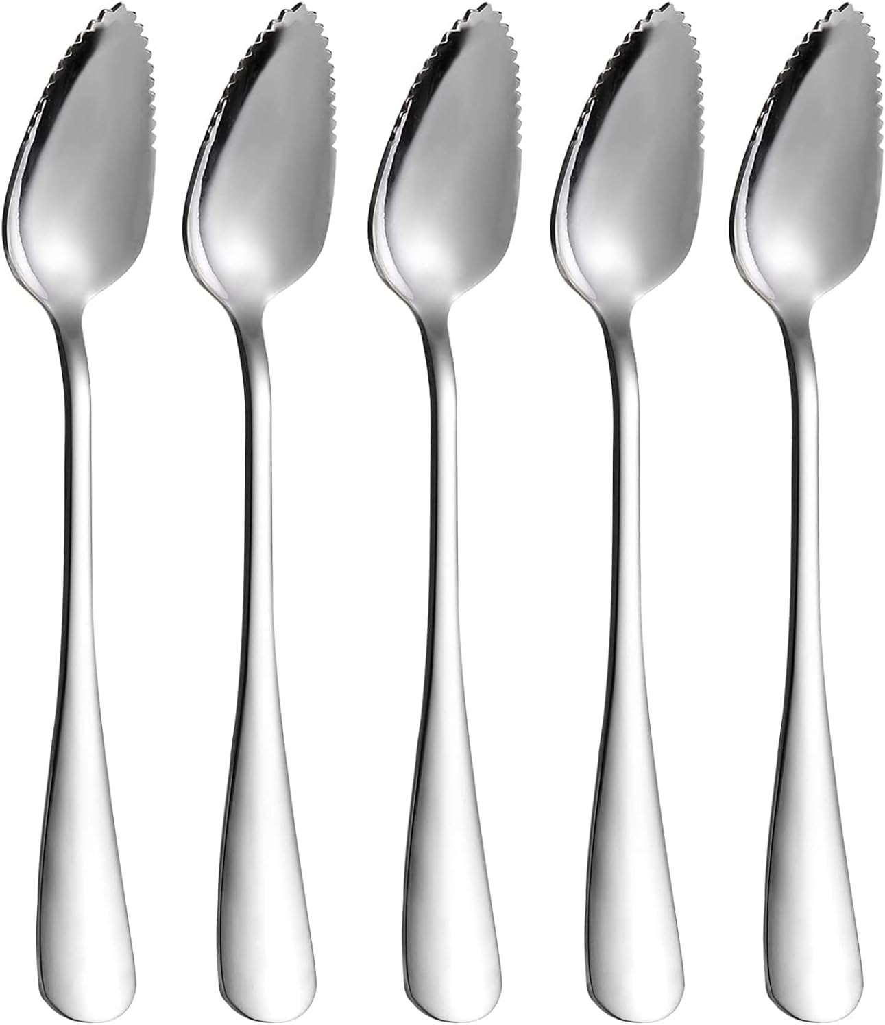 5 Pieces Grapefruit Spoons Stainless Steel Grapefruit Spoon Utensil Set for Kiwi,Dessert,Apple,Citrus Fruit