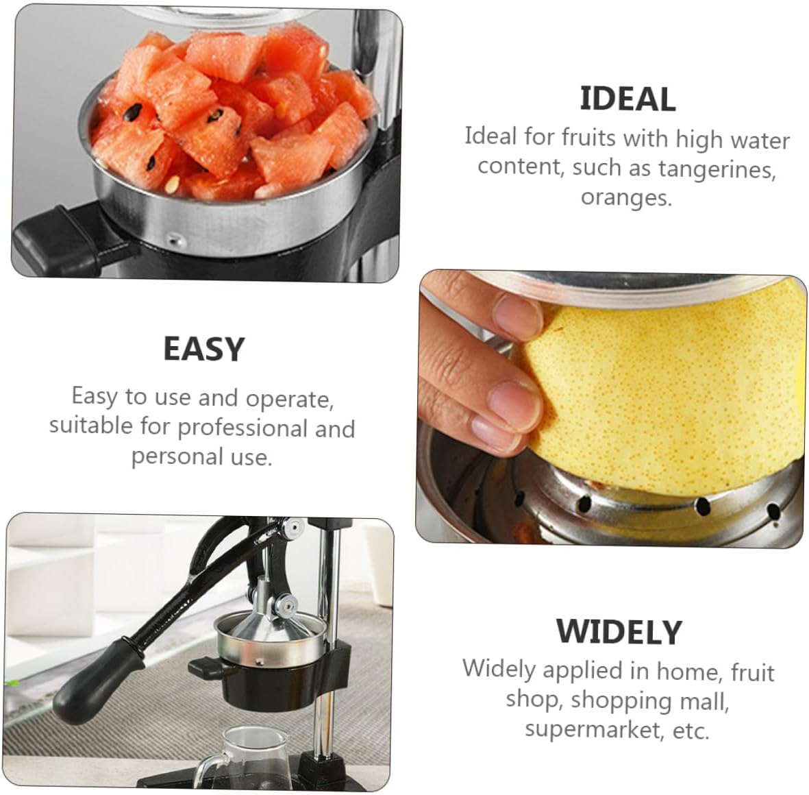 Generic Manual Fruit Juicer Hand Press Citrus Squeezer Stainless Steel Kitchen Gadget for Orange Lemon Pomegranate Easy to Clean Efficient Nutrient Extraction Portable Non-powered Fruit
