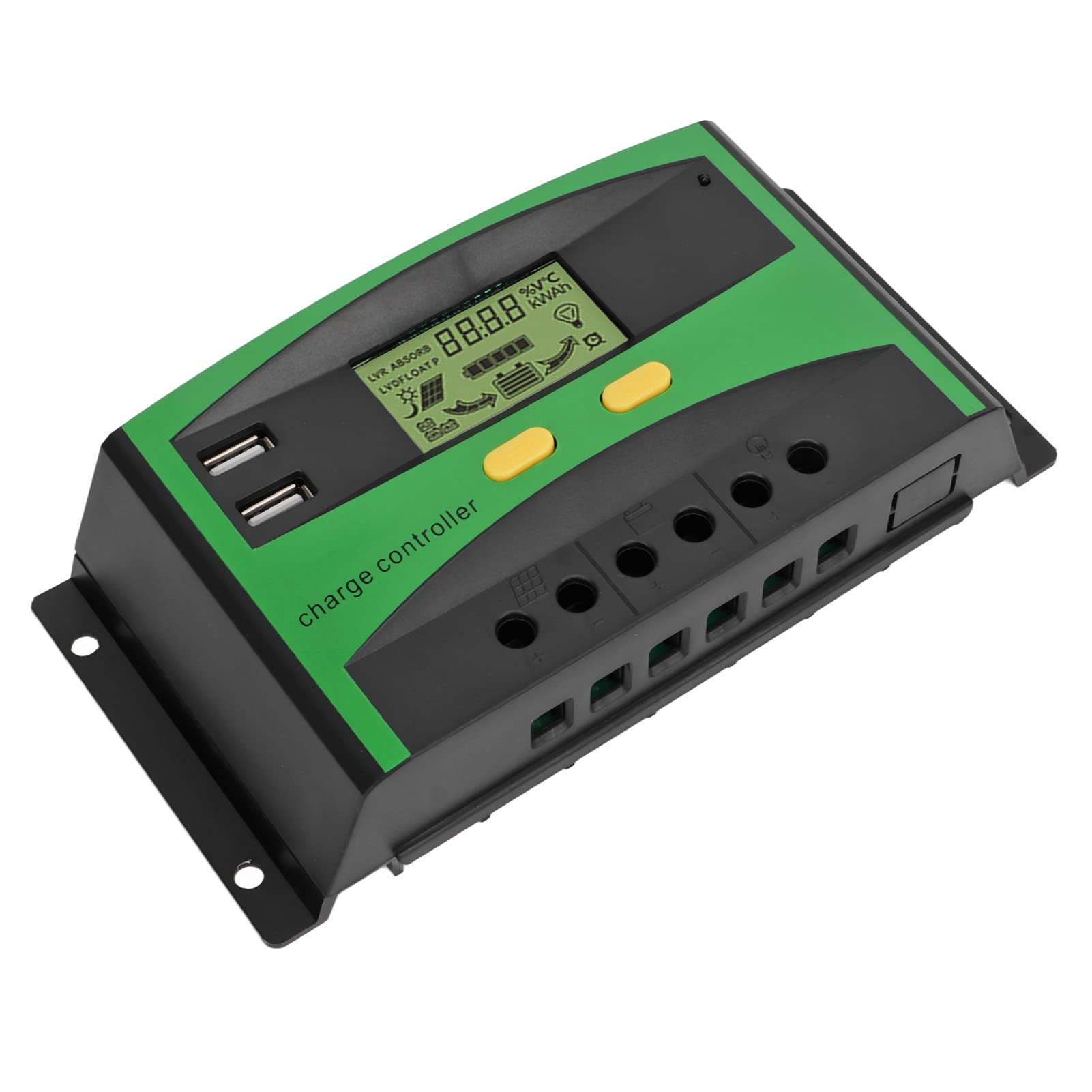 Régulateur de panneau solaire, interface homme-machine, contrôleur de charge solaire 12 V 24 V sans danger pour maison intelligente (60 a-12 V/24 V