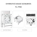 Thermalright TL-P9W CPU Fan, Computer Case Cooling Quiet 4PIN PWM PC Fan, High Performance 92mm Silent Cooler, 2200RPM Speed, CPU Cooling(White) gallery image