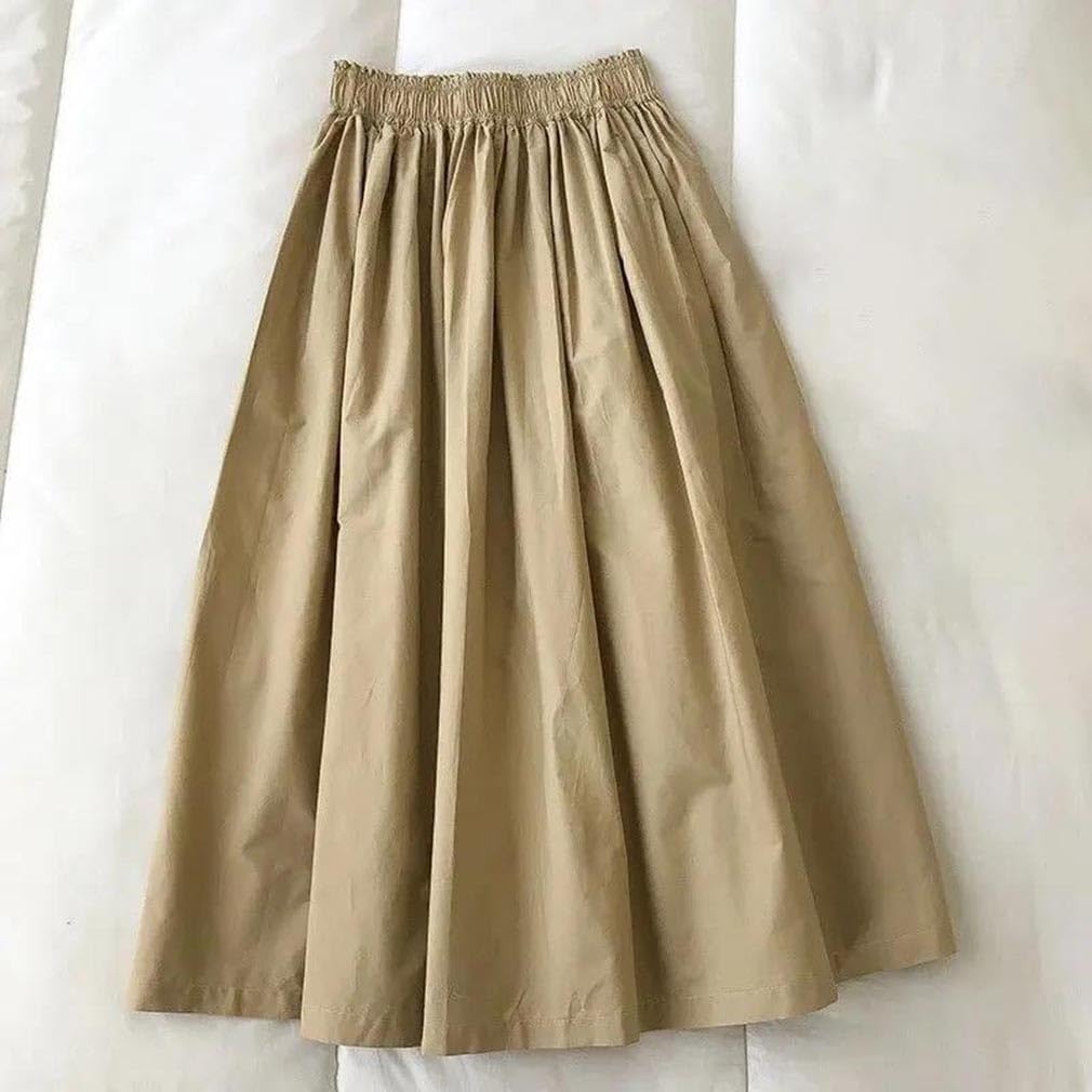 Women’S High Waist A-Line Midi Skirt Slim Fit Daily Casual Spring Autumn Skirts