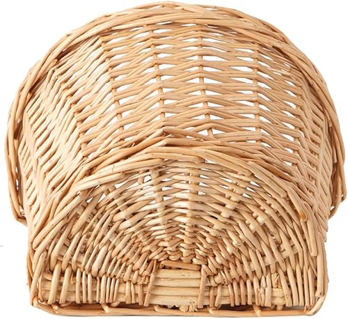 Miniatura 5 de Cesta de mimbre para bicicleta infantil con correas para bicicleta infantil de 12 a 16 pulgadas, triciclo, scooter, (rosa, morado y marrón)