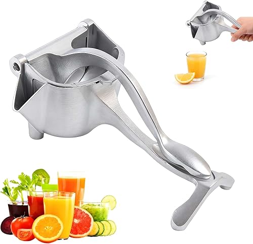 Extractor de jugo de fruta fresca, exprimidor de mano actualizado 2025, exprimidor de limón, prensa manual con agarre ergonómico, fácil de limpiar