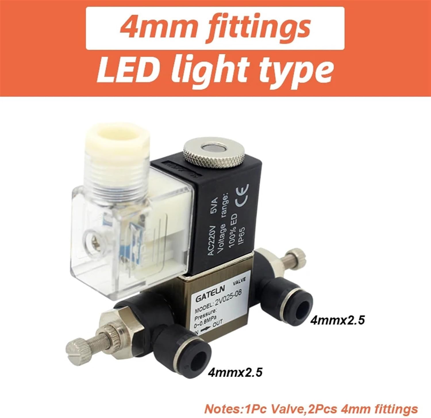 2V025-08 ノーマルクローズ空気圧制御バルブ 12V 24V 220V 1/4インチ BSPT 2ウェイ 2ポジション エアソ