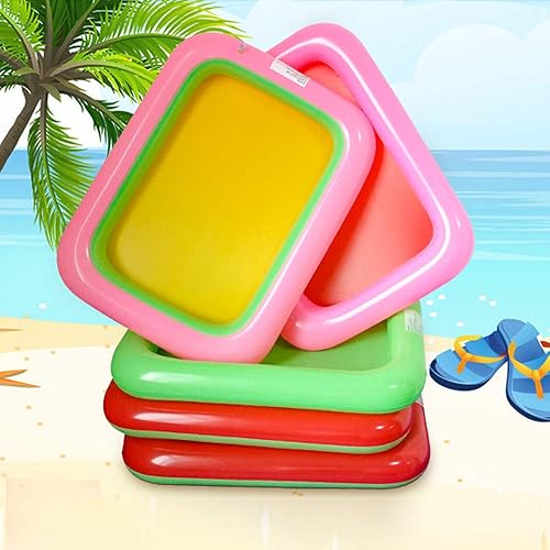 Vista 17 de Topwon Bandeja de arena inflable para niños, caja de arena portátil con moldes, color aleatorio (color al azar, 23 x 17)