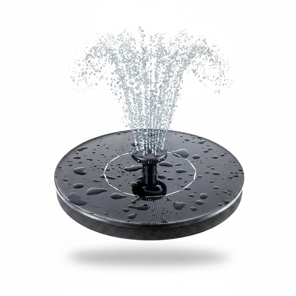 Drumstone (𝐄𝐱𝐥𝐮𝐬𝐢𝐯𝐞 𝟐𝟎 𝐘𝐞𝐚𝐫𝐬 𝐰𝐚𝐫𝐫𝐚𝐧𝐭𝐲) Solar Powered Floating Fountain Pump for Bird Bath, Garden Pool & Pond with 1.4W Water Spray Nozzle Kit-image-31