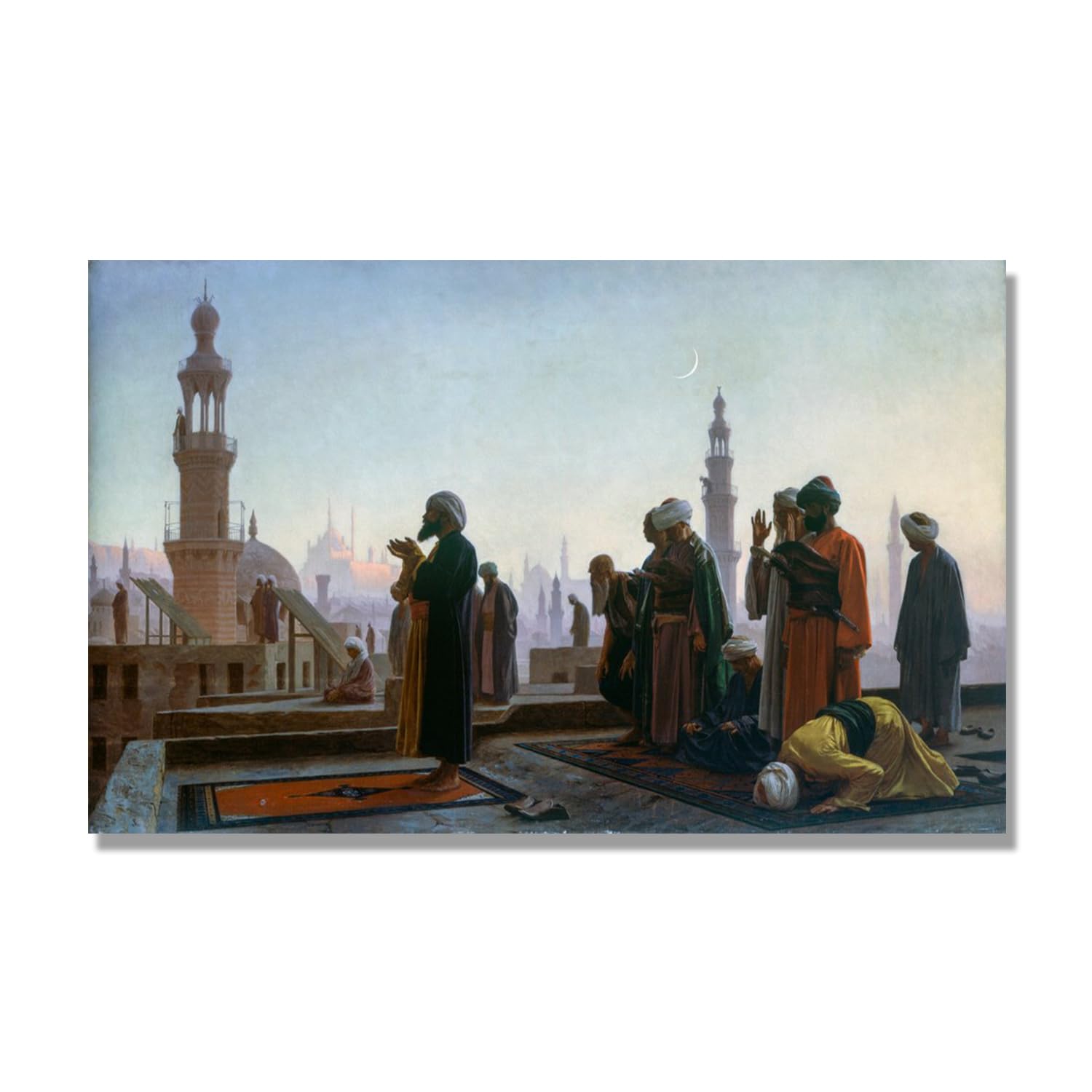 Słynne obrazy olejne, (bez tytułu 29) autorstwa Jean Leon Gerome, reprodukcja druku na płótnie, grafika krajobrazowa do dekoracji salonu. Tylko płótno 30 x 48 cm