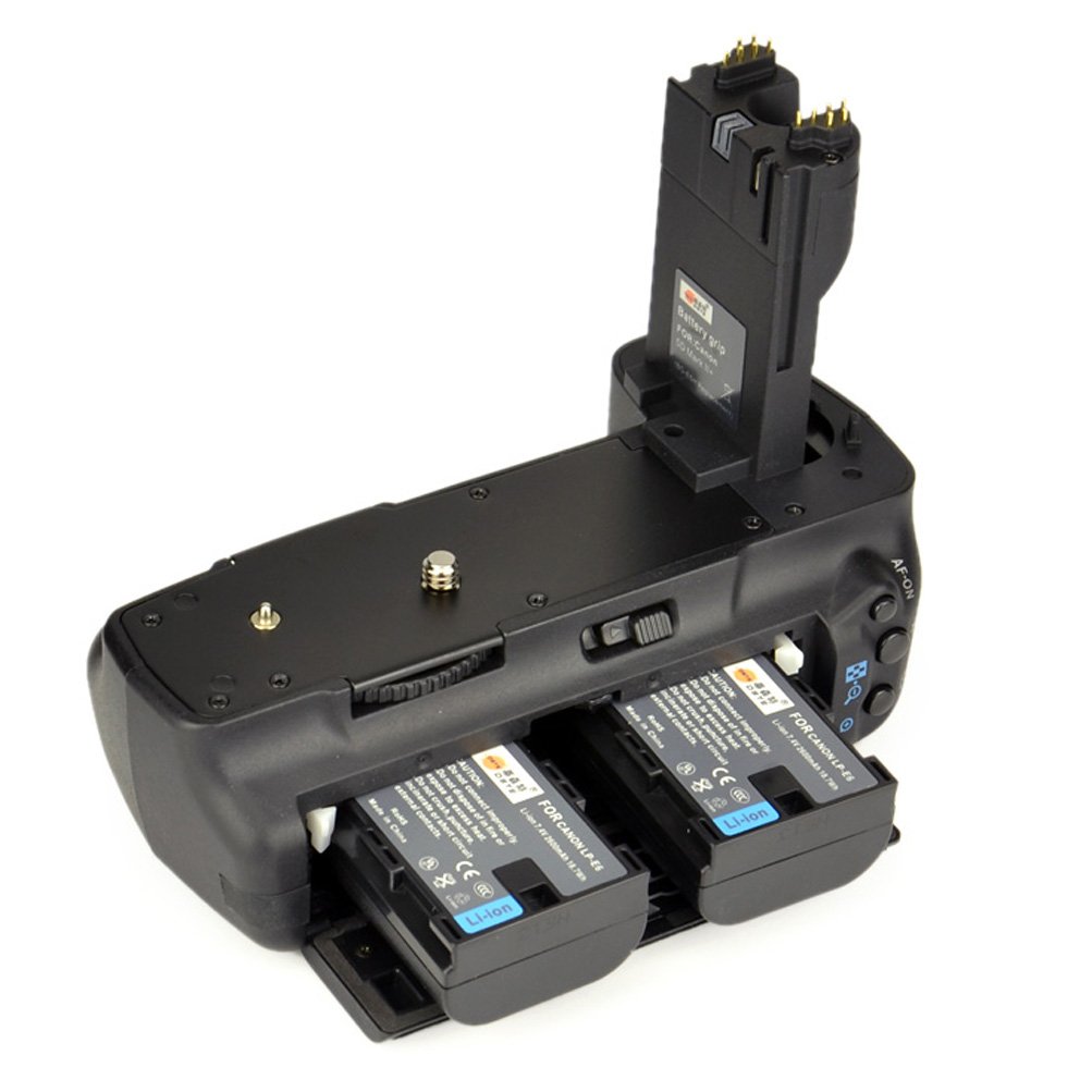 DSTE Télécommande Vertical Batterie Poignée Titulaire pour Canon EOS 5D Mark II 5D2 DSLR Caméra comme BG-E6 avec 2-pack LP-E6
