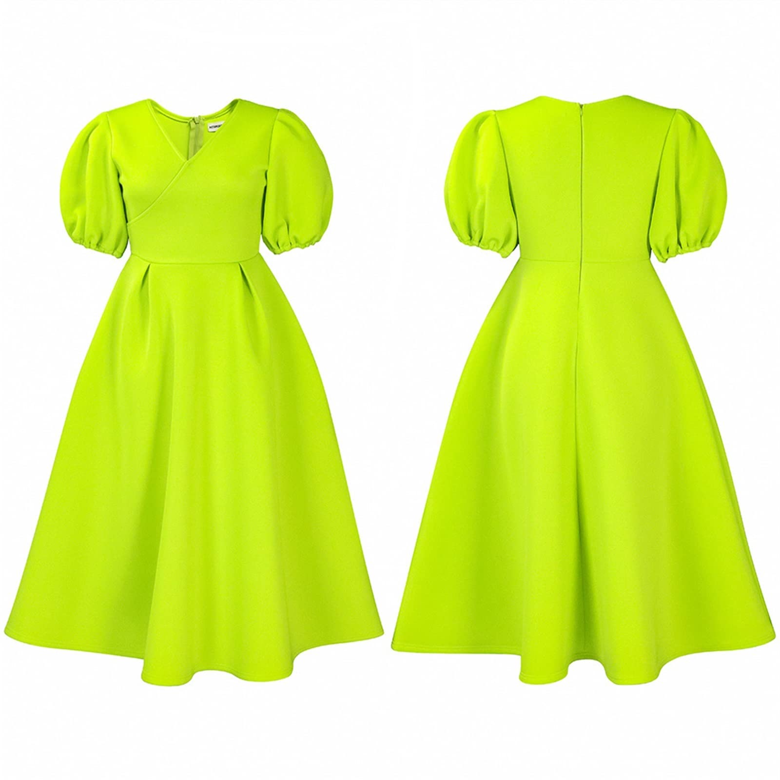 Women's V Neck Puff Sleeve Dress Casual Plus Size Waist Dress Solid Color 2023 Daily Pleated Mid Length Dress (Color : Green, Size : 3XL) : Amazon.ca: Clothing, Shoes & Accessories Women's V Neck Puff Sleeve Dress Casual Plus Size Waist Dress Solid Color 2023 Daily Pleated Mid Length Dress (Color : Green, Size : 3XL) : Amazon.ca: Clothing, Shoes & Accessories