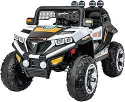 Zippy Toys, Carro Elétrico UTV 4X2 12V com Controle Remoto, Branco