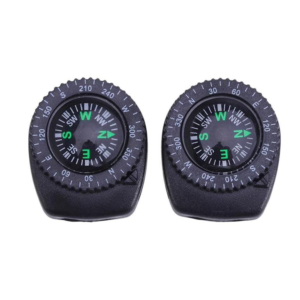 2 PCS Brújula Desmontable Impermeable Brújula Portátil Camping Brújula Herramientas De Supervivencia para Reloj