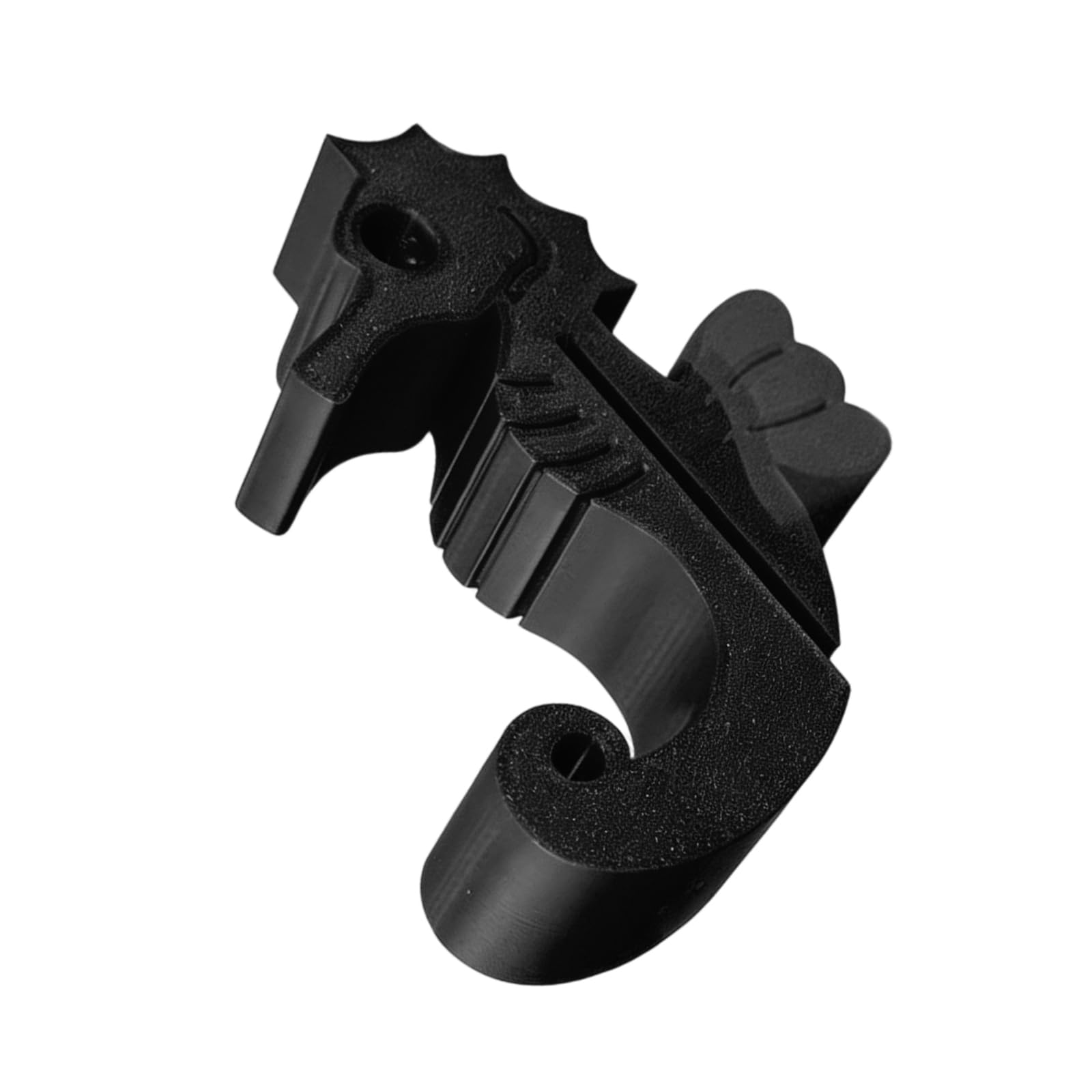 Zbiianxer Black Adorable Sea Horse Design Bath Hook Strong Polylactic Acid Construction Holds Up To 8Mm Glass Waterproof Bathroom Decorative Storage