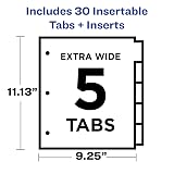 Avery Paper Dividers, Insertable Big Tab, 5-Tab, Clear, 1 Set – view 3