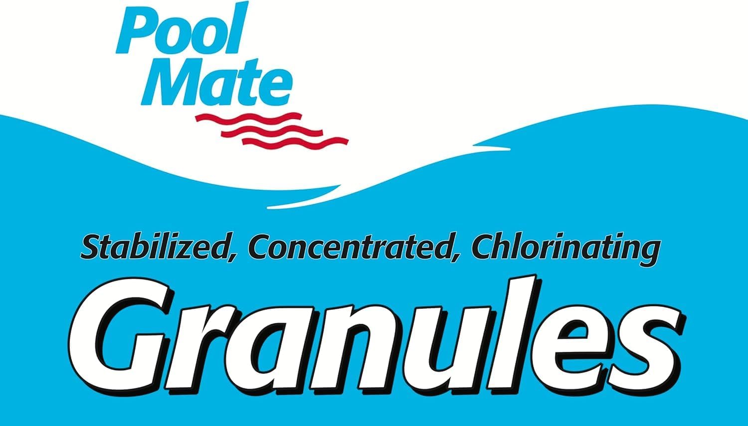 Pool Mate 4-Pounds Premium Pool Chlorine Granules, Concentrated Chlorinating Granules, Made in USA