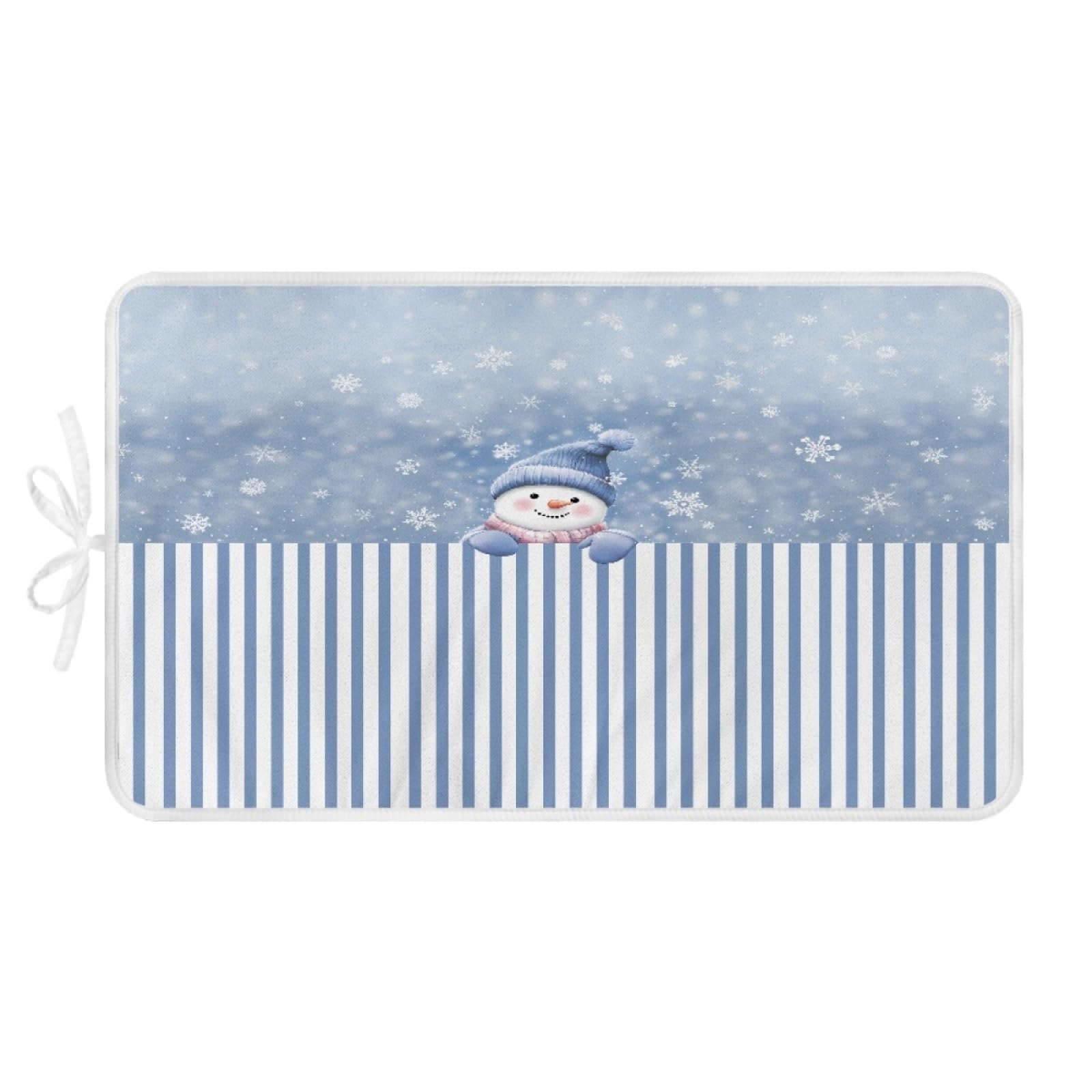 Bügelmatte Blauer Schneemann Niedlich Bügeleinlage Faltbares Hitzebeständig Waschbar Bügelauflage für Tisch und andere Oberflächen Bügelbrett Unterlage rutschfeste Bügeldecke 80x50cm (2 Stück)