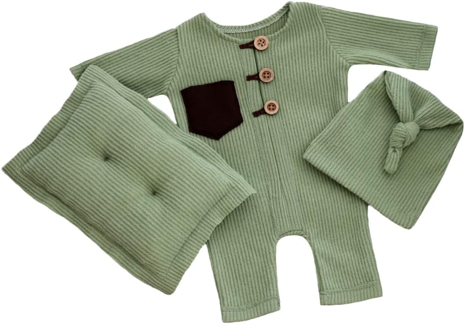 Newborn Photography Outfits Boy Girl Baby Photo Romper Knit Bodysuit Outfit Prop