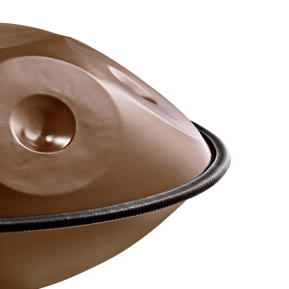 Handpan Tambour avec housse de protection et sac pour thérapie sonore, méditation et yoga – Fabriqué en Colombie – Acier de qualité supérieure pour un son pur, bronzite (échelle de D naturelle)