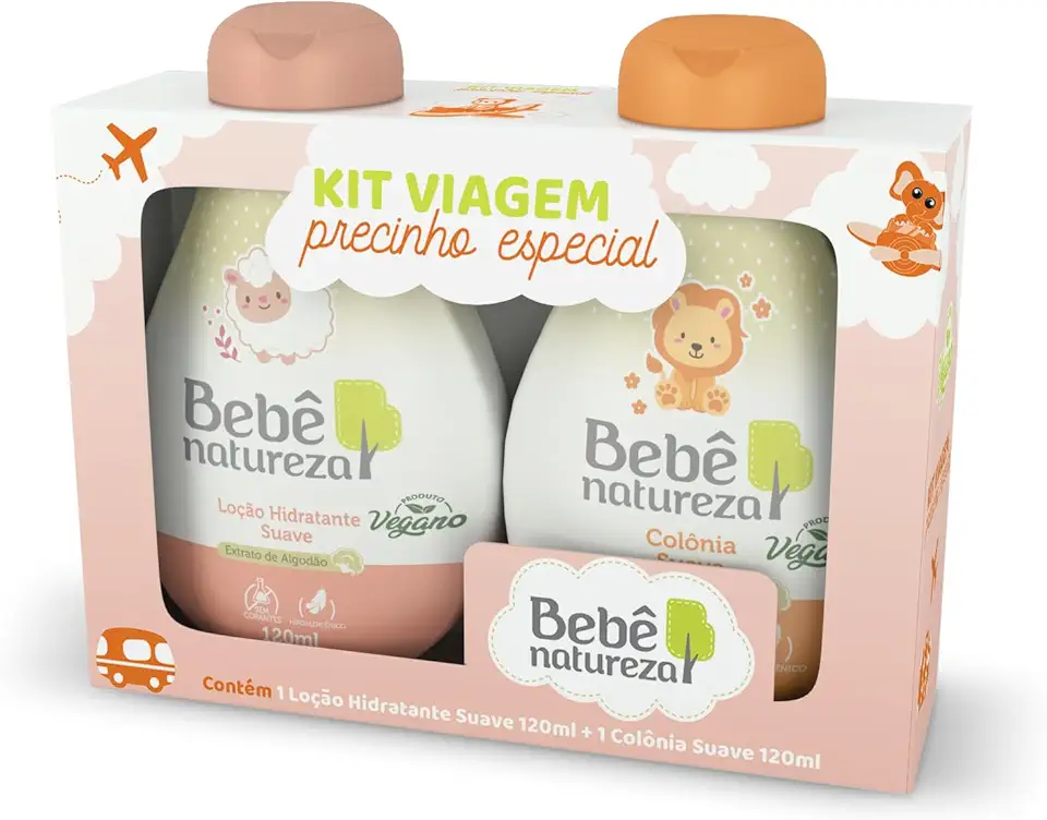 Kit Viagem Loção Corporal 120ml + Colonia 120ml - Bebê Natureza