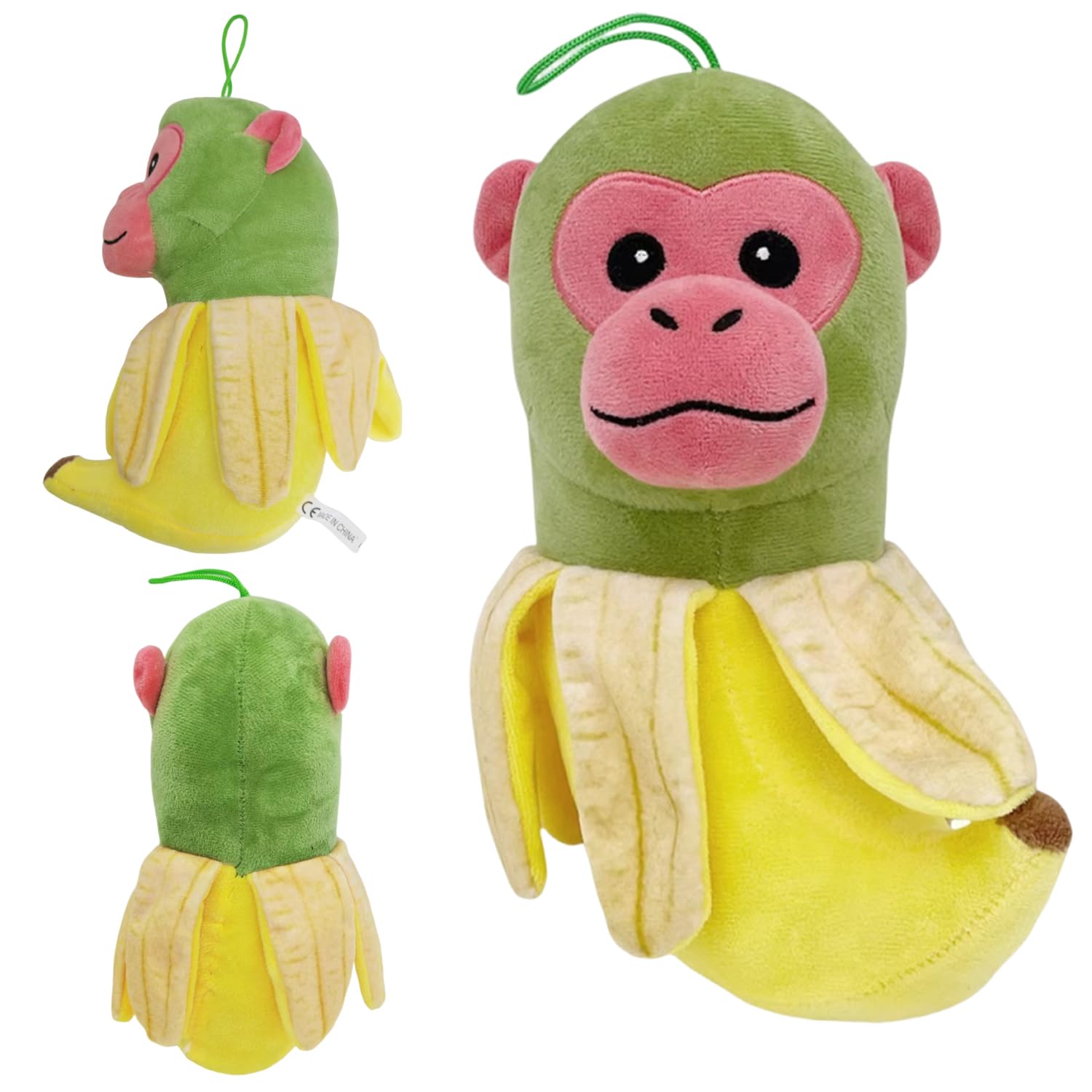 tung Sahur Plush, Tralalero Peluche Italian Brainrot, Morbido Cuscino Peluche Forma Animale, It-alian B-rainrot Plush toy, Regali per Ragazzo Ragazza(Scimmia)