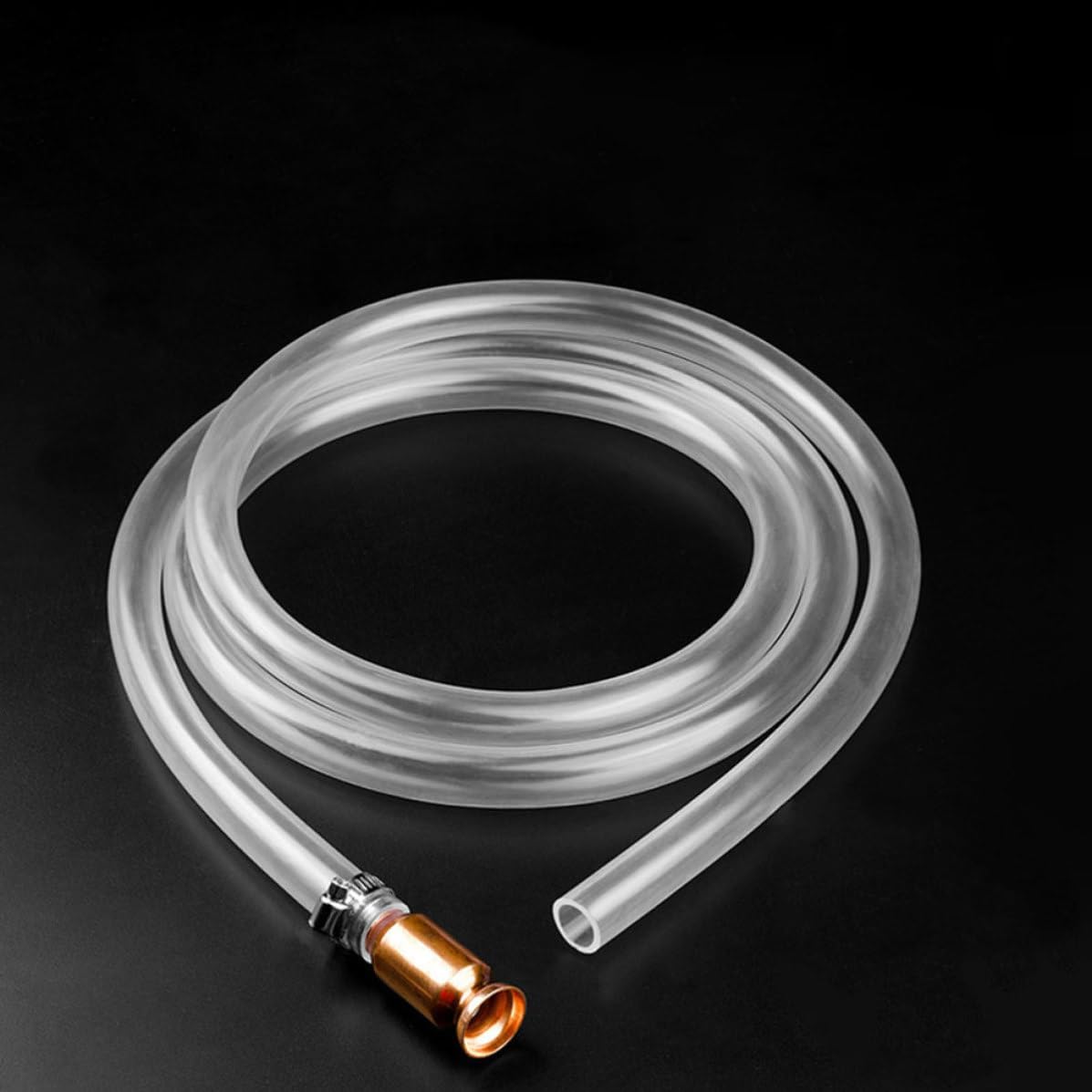 Portable Liquid Transfer Pump Kit with 1/2 Inch Copper Head and Pvc Hose, Easy to Use Siphon Hose for Oil and Water Transfer, for Outdoor Activities and Camping