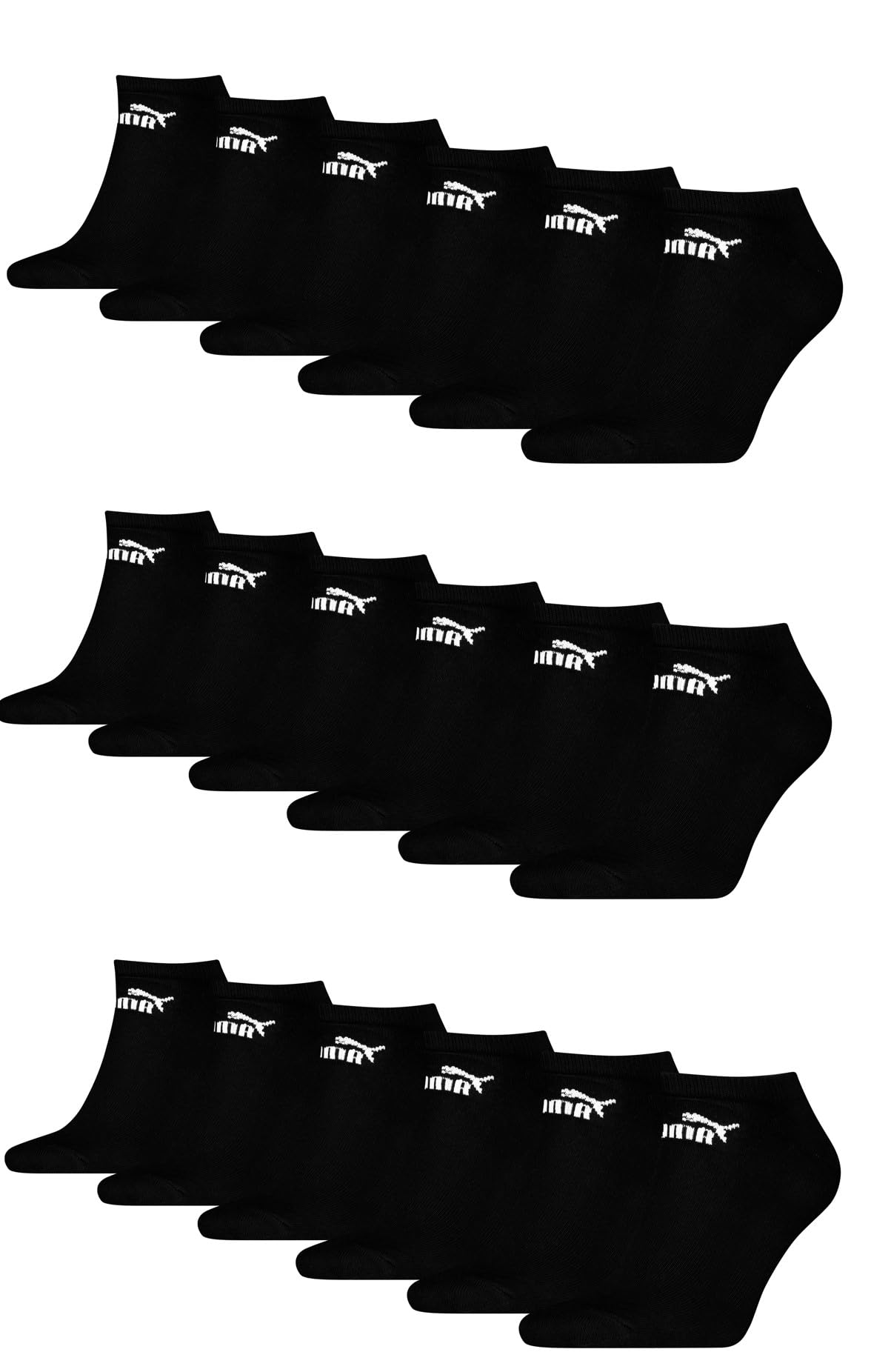 PUMA Unisex Sneaker Socken knöchelhoch für Damen Herren 18er Pack