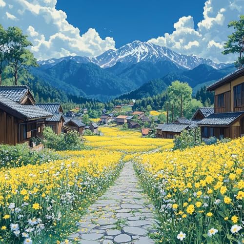 G Lr, G LoX , DIY Paint by Numbers for Adults Kits ܂ ANyCg uV, DIY hG K؂ l S, ƒItBX̕Ǒ, Mtg , 50x5