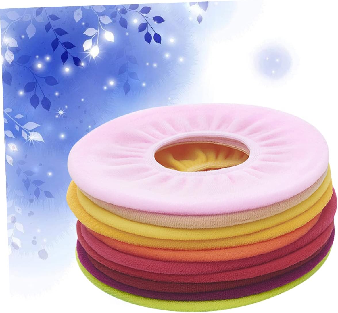 Lurrose 10pcs Toilet Seat Covers Assorted O-shaped Seat Pads Warm for Bathroom