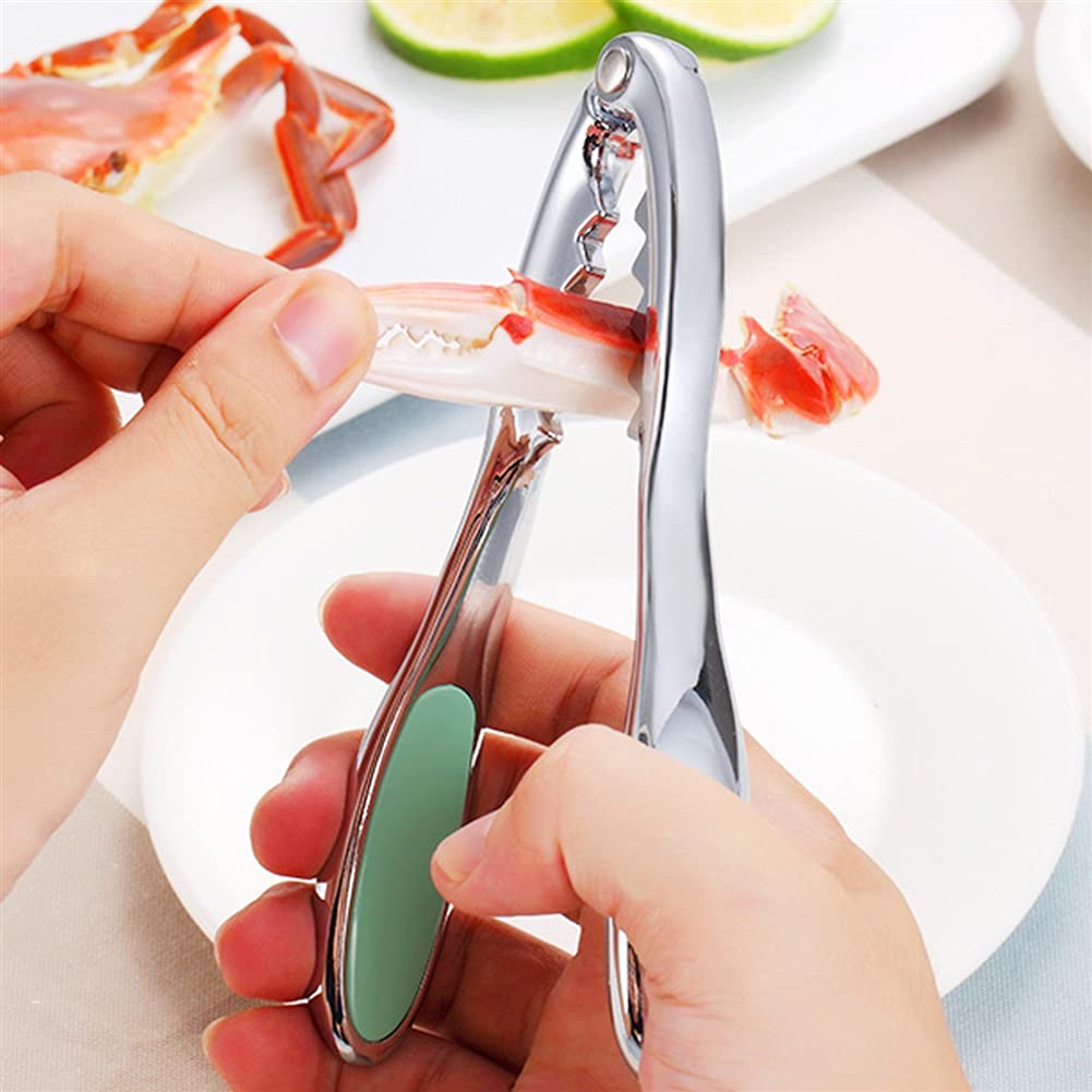 Cracker di Granchio Cracker di Frutti di Mare in Lega di Zinco Strumenti di Frutti di Mare per Mangiare Frutti di Mare Cracker di Frutti di Mare Essere Aperti E Chiusi A 180 Gradi（Verde/Rosa/Blu） CR