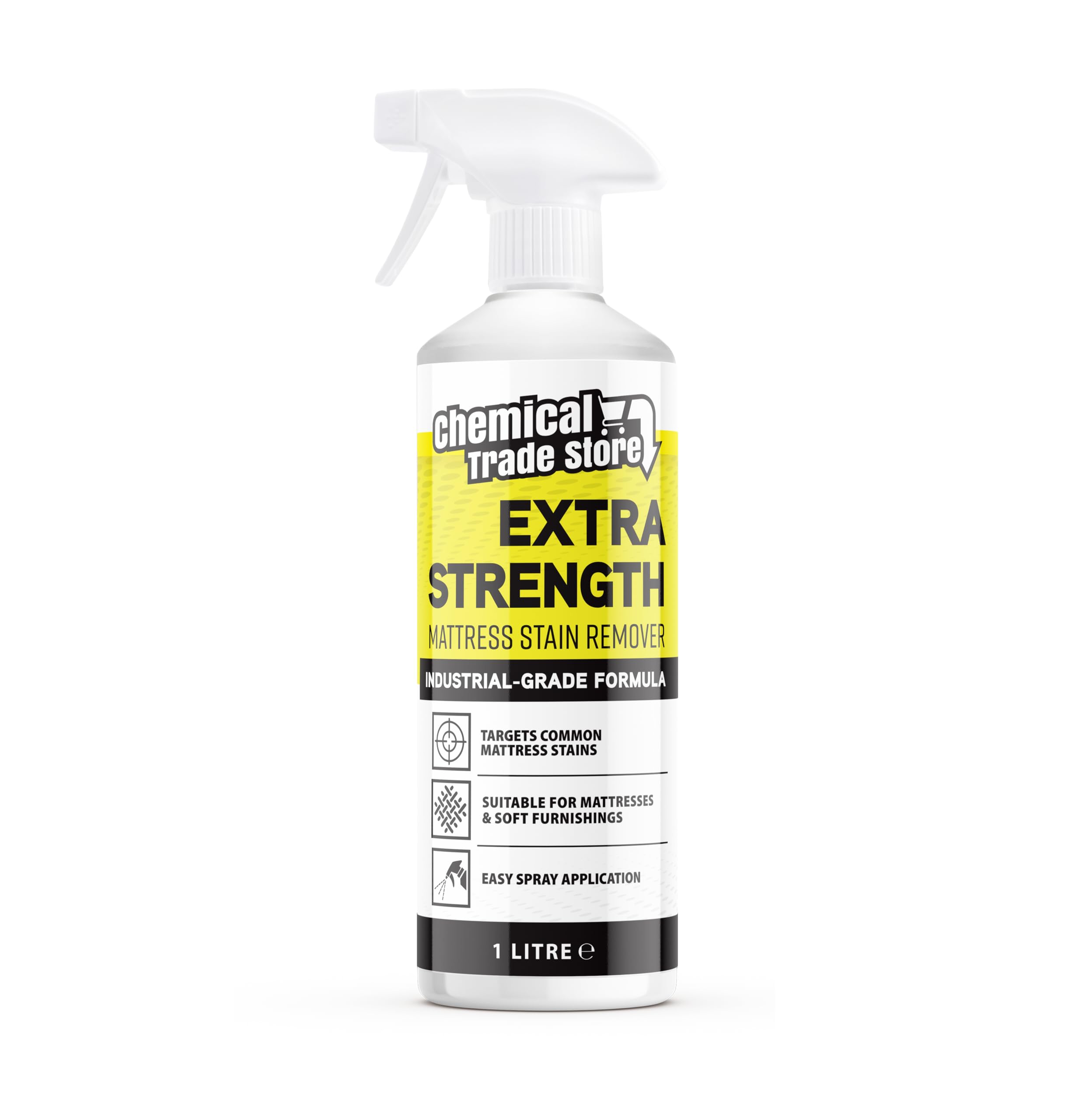 Chemical Trade Store - Mattress Stain Remover Spray 1L - Active Oxygen Cleaner for Mattresses, Bedding & Upholstery - Removes Sweat, Urine, Blood & General Stains