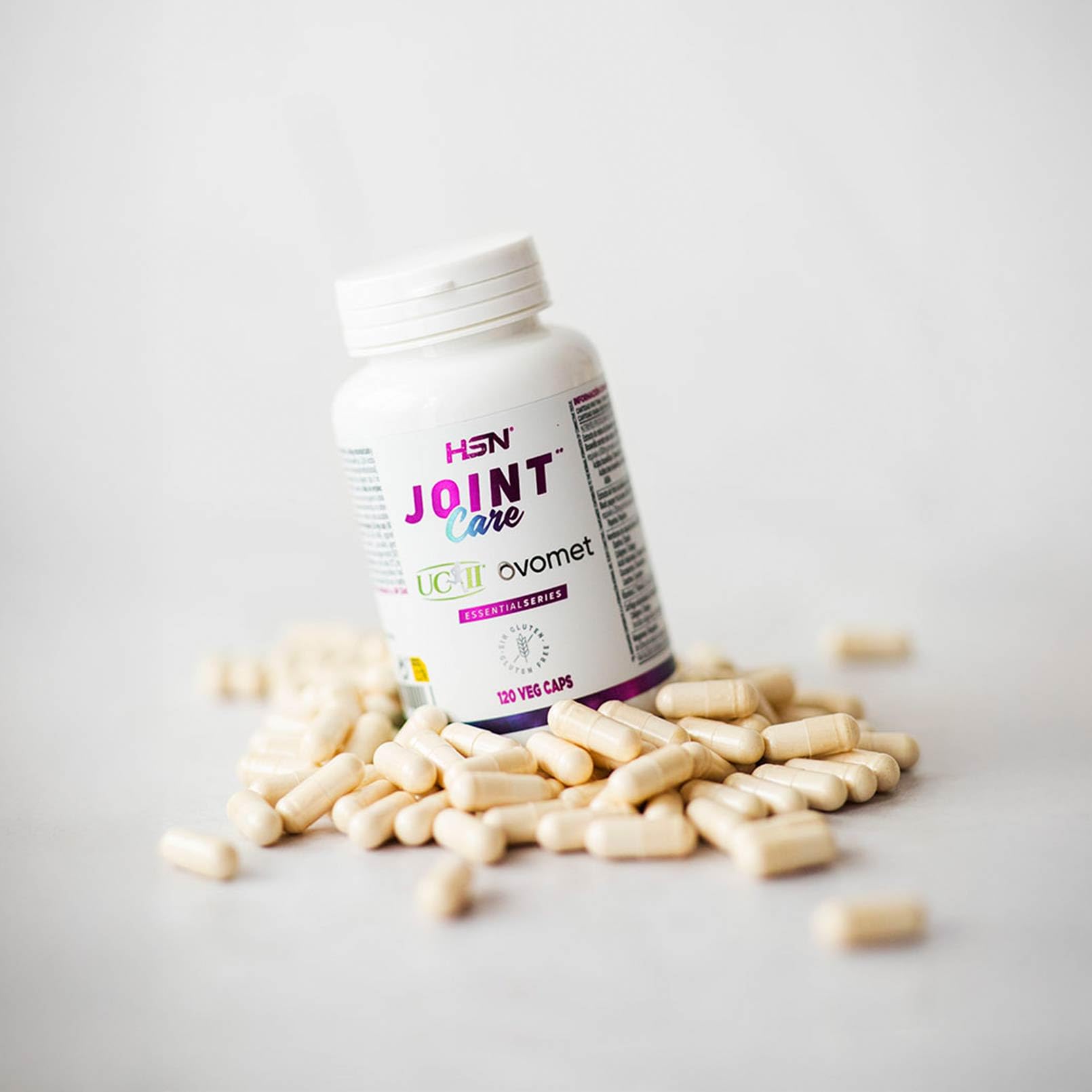 HSN Joint Care – Colágeno UC-II® – 120 Cápsulas Vegetales | Con Boswellin®, Ovomet®, BioPerine®, vitamina C y manganeso que contribuye a la formación normal del tejido conectivo