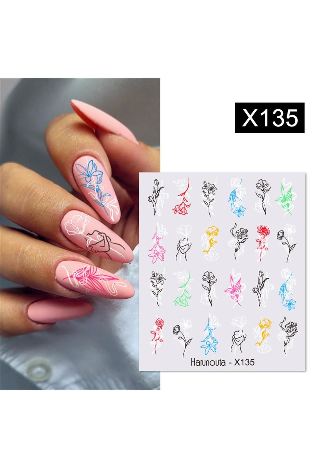 Tırnakmania Su Transferli Nail Art Sticker X135 (53925-1) 3967